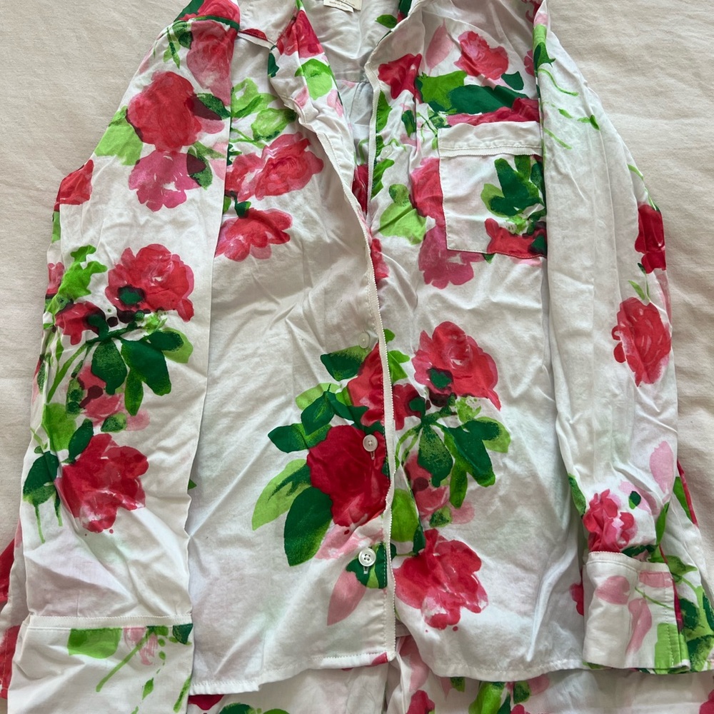 Kate Spade Floral Pajama Set - Pink and Green - Picture 2 of 3